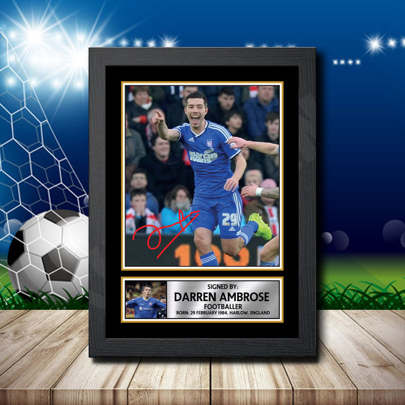 Darren Ambrose 2 Printed Signature Footballers Star Poster Print Framed Wall Art Gift – Darren Ambrose 2 Printed Signature Footballers Star Poster Print