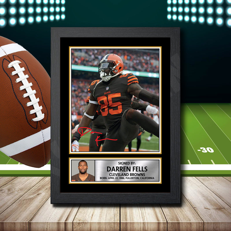 Darren Fells – Printed Signature NFL Star Print – Darren Fells