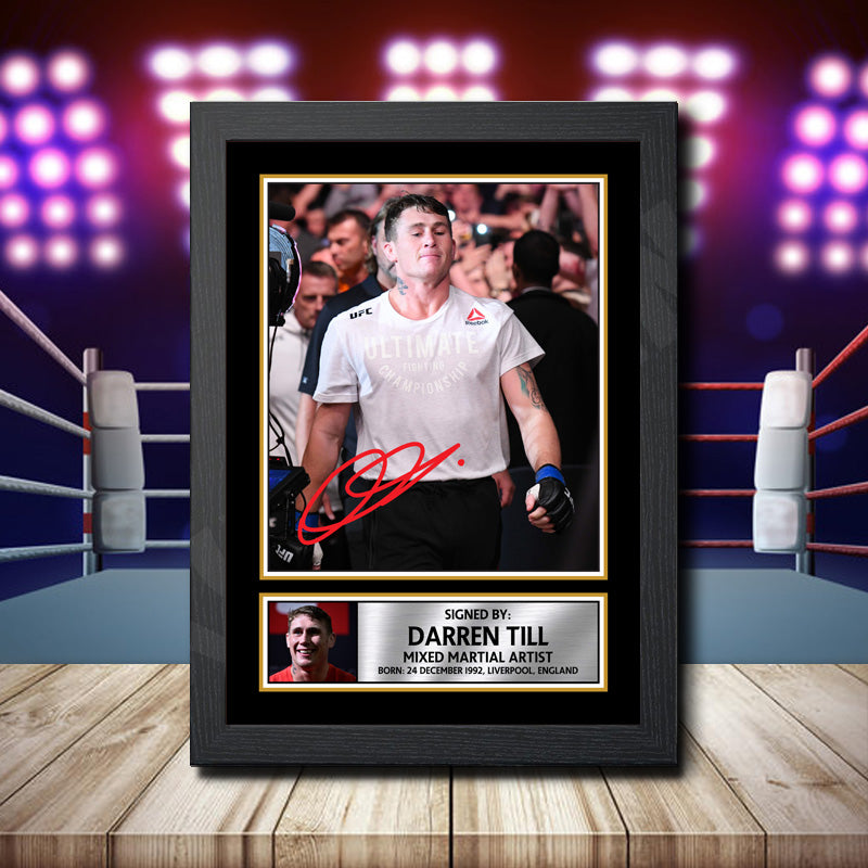Darren Till Printed Signature Ufc Star Poster Print Framed Wall Art Gift – Darren Till Printed Signature Ufc Star Poster Print