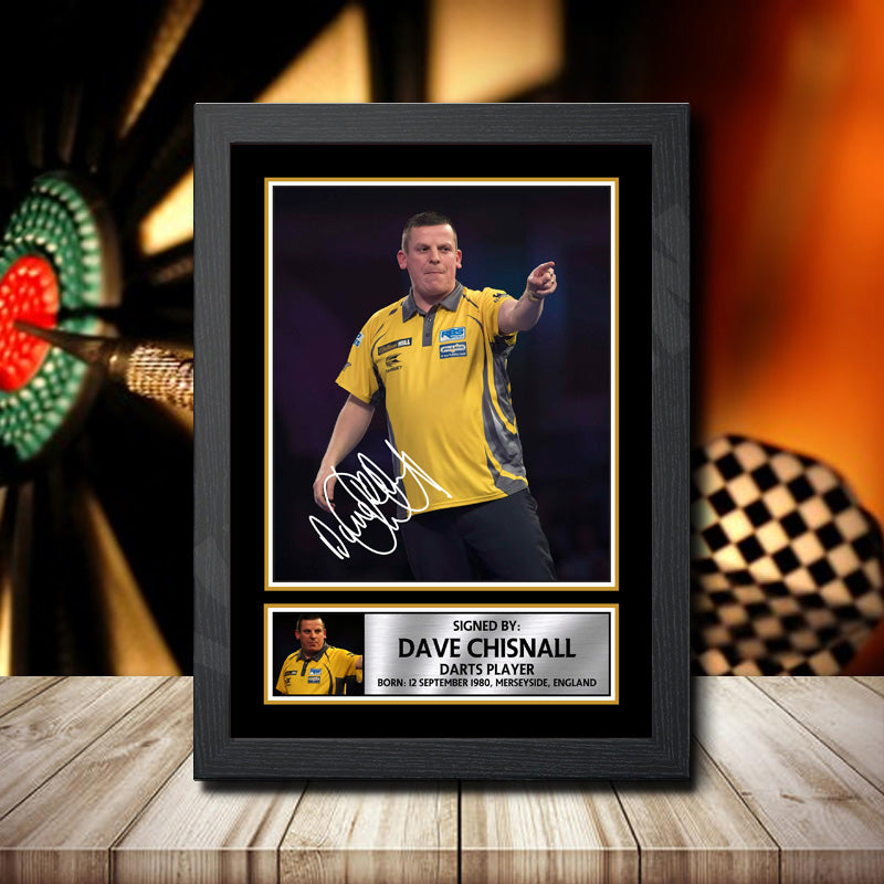 Dave Chisnall Printed Signature Darts Star Poster Print Framed Wall Art Gift – Dave Chisnall Printed Signature Darts Star Poster Print