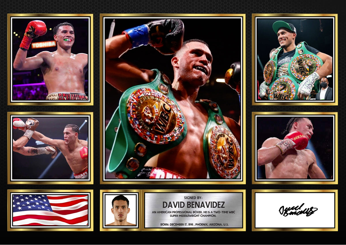 David Benavidez top boxer Printed Signature Print Landscape – A4 Poster