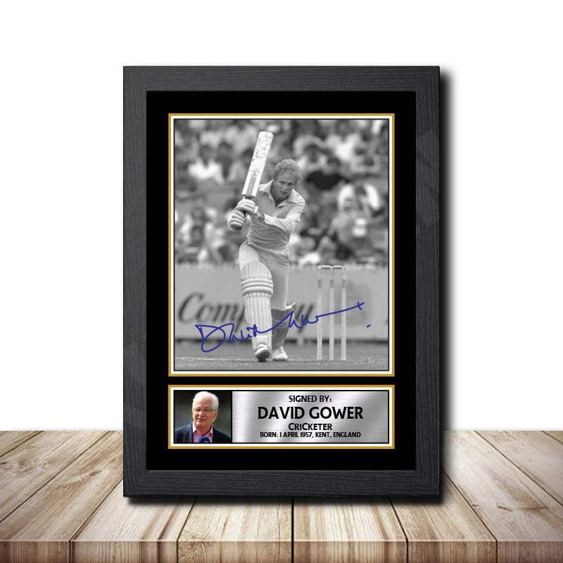 David Gower M1526 Cricketer Printed Signature Poster Print Gift