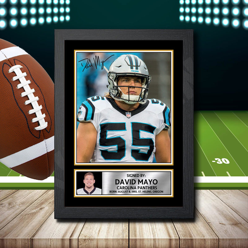 David Mayo 2 β Printed Signature NFL Star Print β David Mayo 2