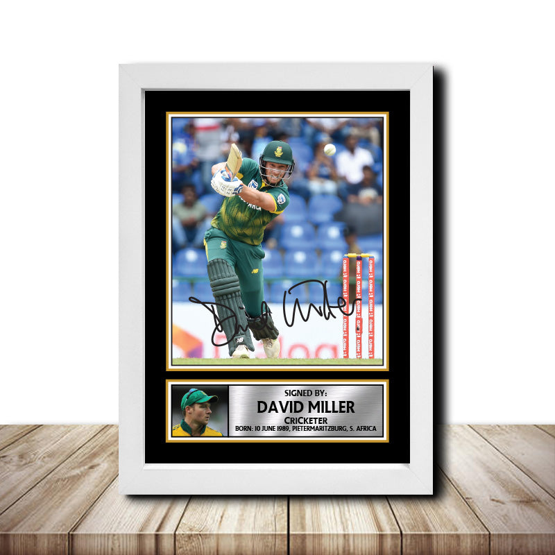 David Miller M1531 Cricketer Printed Signature Poster Print Gift