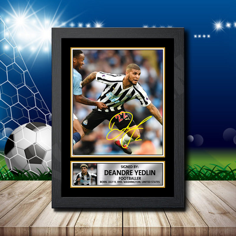 Deandre Yedlin Printed Signature Footballers Star Poster Print Framed Wall Art Gift – Deandre Yedlin Printed Signature Footballers Star Poster Print