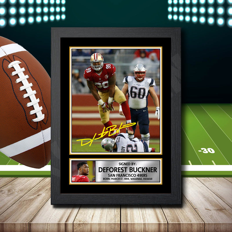 Deforest Buckner – Printed Signature NFL Star Print – Deforest Buckner