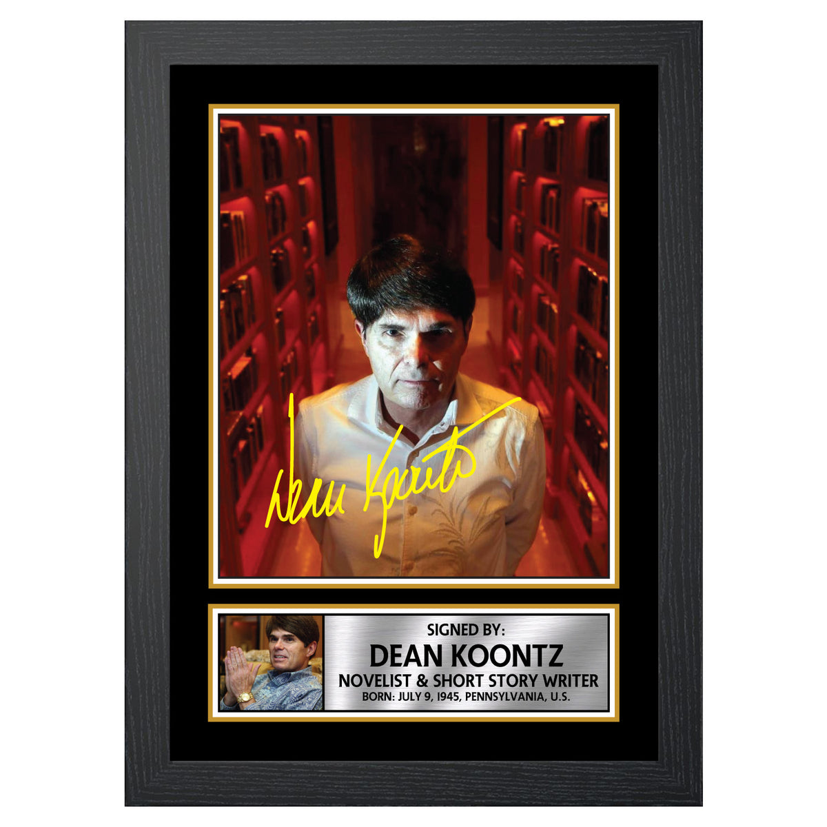 Dean Koontz M202 Authors Printed Signature Poster Print Gift