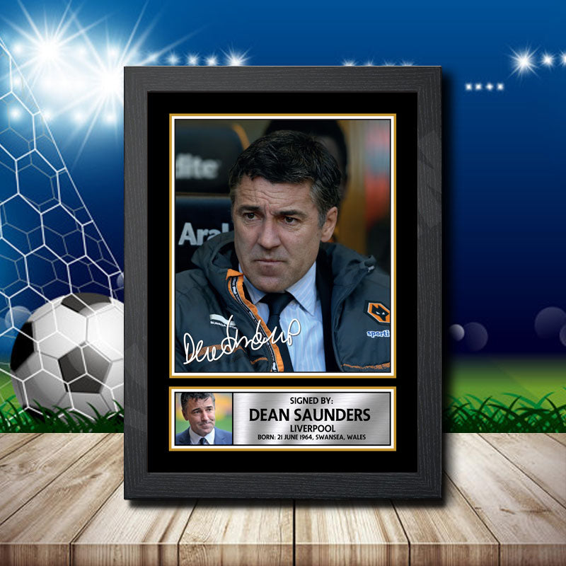 Dean Saunders 2 Printed Signature Footballers Star Poster Print Framed Wall Art Gift β Dean Saunders 2 Printed Signature Footballers Star Poster Print