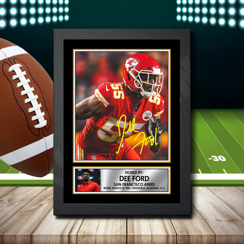 Dee Ford – Printed Signature NFL Star Print – Dee Ford
