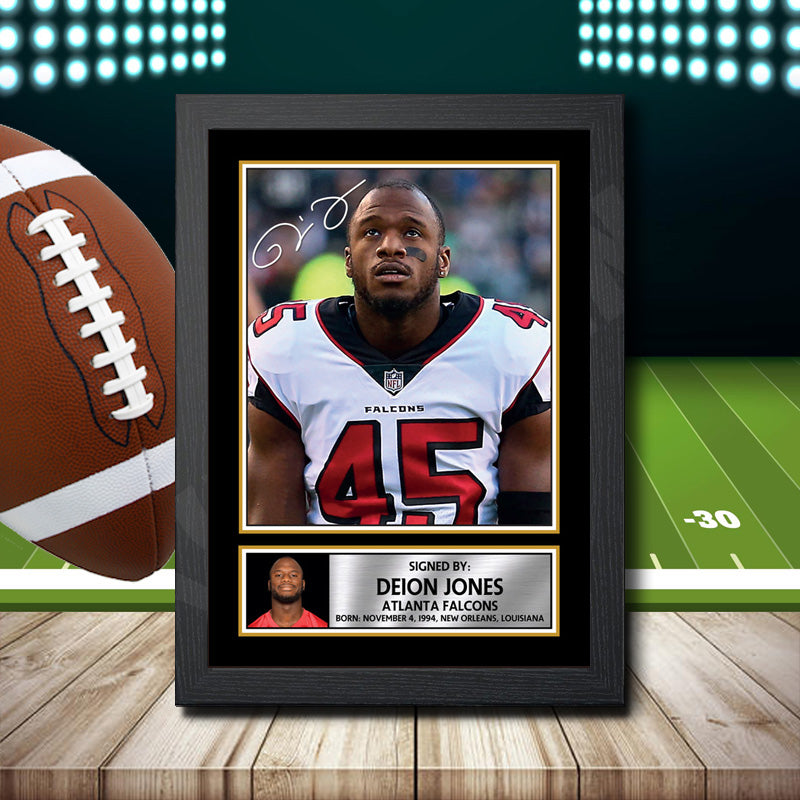 Deion Jones 1 – Printed Signature NFL Star Print – Deion Jones 1