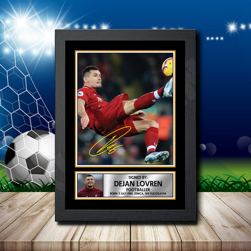 Dejan Lovren 3 Printed Signature Footballers Star Poster Print Framed Wall Art Gift – Dejan Lovren 3 Printed Signature Footballers Star Poster Print