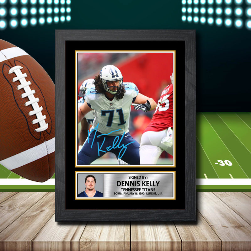 Dennis Kelly 2 – Printed Signature NFL Star Print – Dennis Kelly 2