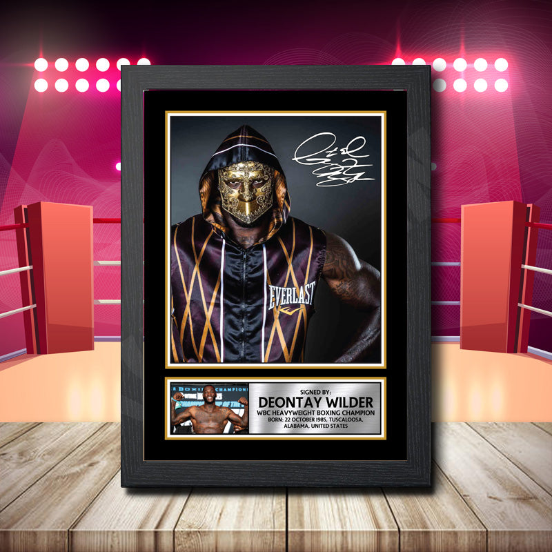Deontay Wilder 3 Boxing Champion Printed Signature Boxing Star Poster Print Framed Wall Art Gift – Deontay Wilder 3 Boxing Champion Printed Signature Boxing Star Poster Print