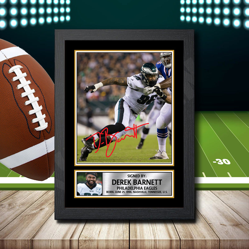 Derek Barnett – Printed Signature NFL Star Print – Derek Barnett