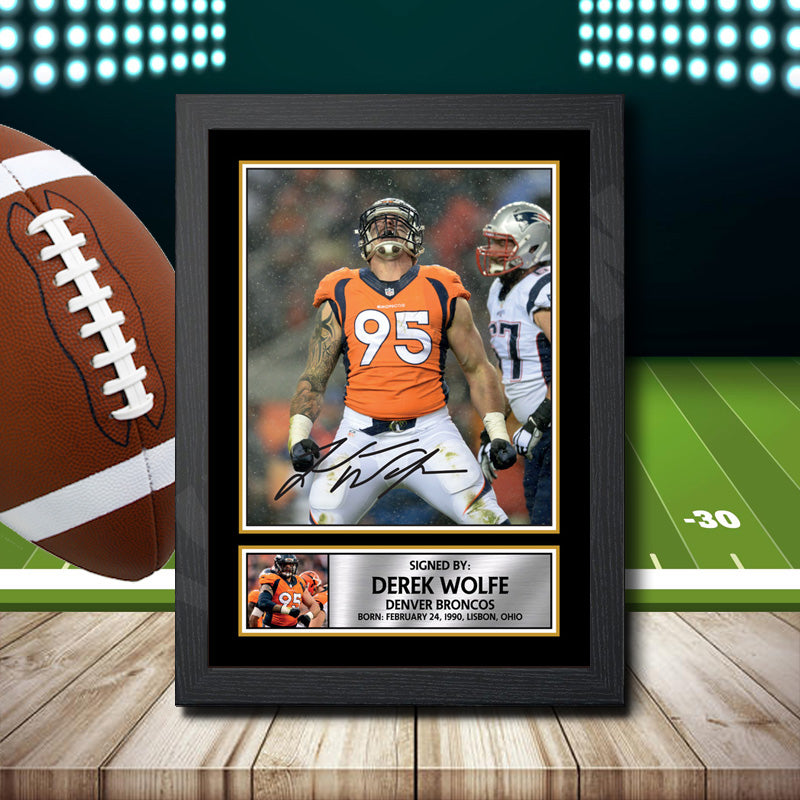 Derek Wolfe 2 – Printed Signature NFL Star Print – Derek Wolfe 2