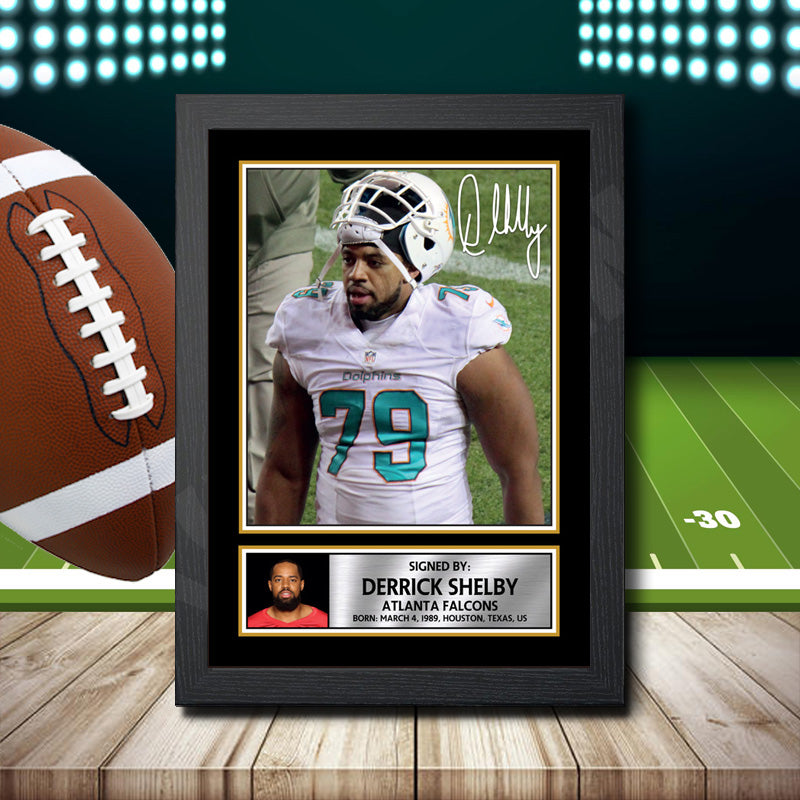 Derrick Shelby 1 – Printed Signature NFL Star Print – Derrick Shelby 1