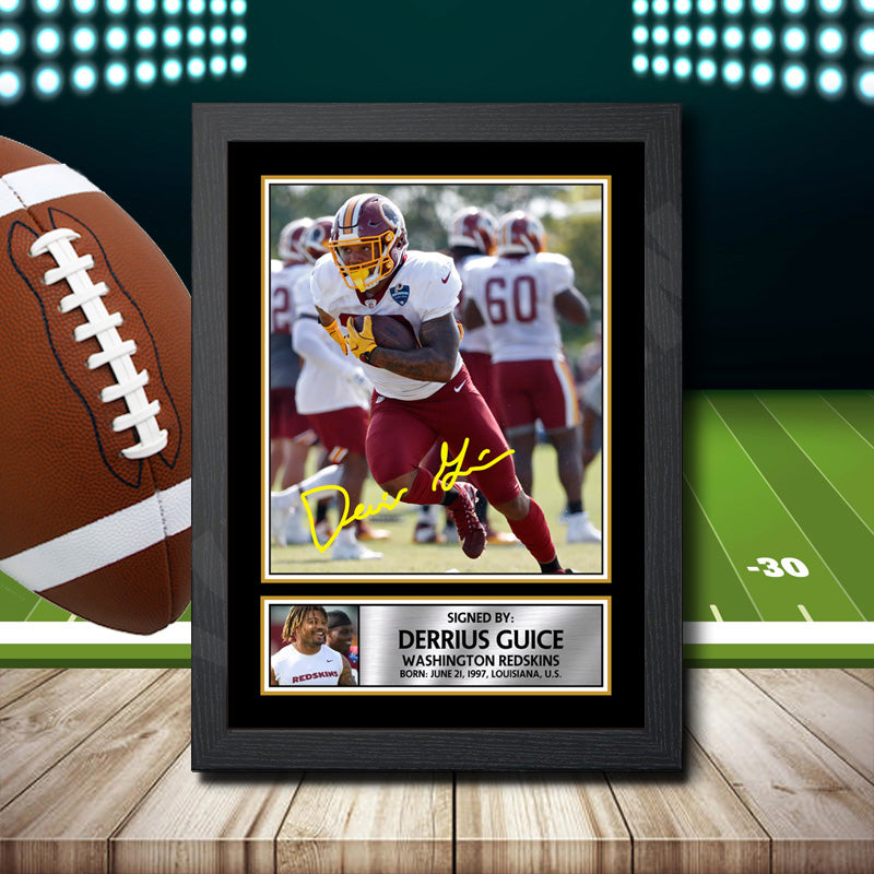Derrius Guice 2 – Printed Signature NFL Star Print – Derrius Guice 2