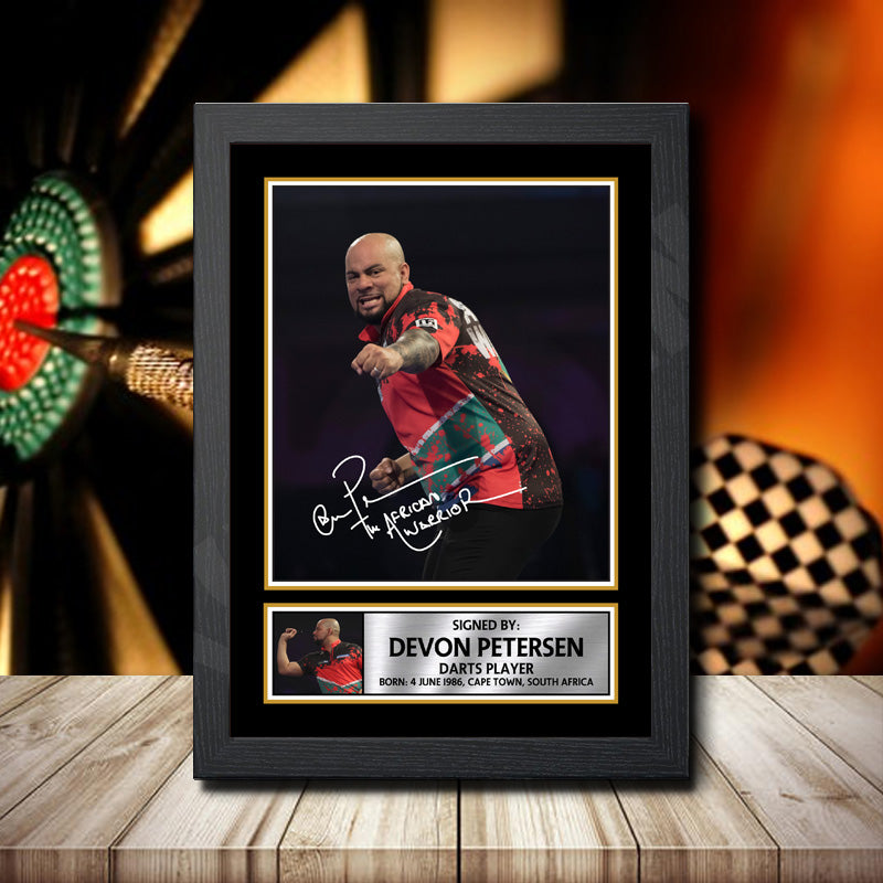 Devon Petersen Printed Signature Darts Star Poster Print Framed Wall Art Gift β Devon Petersen Printed Signature Darts Star Poster Print
