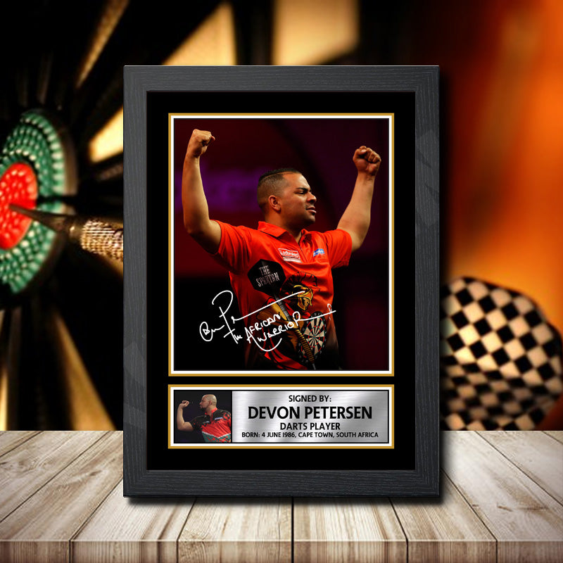 Devon Petersen 2 Printed Signature Darts Star Poster Print Framed Wall Art Gift – Devon Petersen 2 Printed Signature Darts Star Poster Print