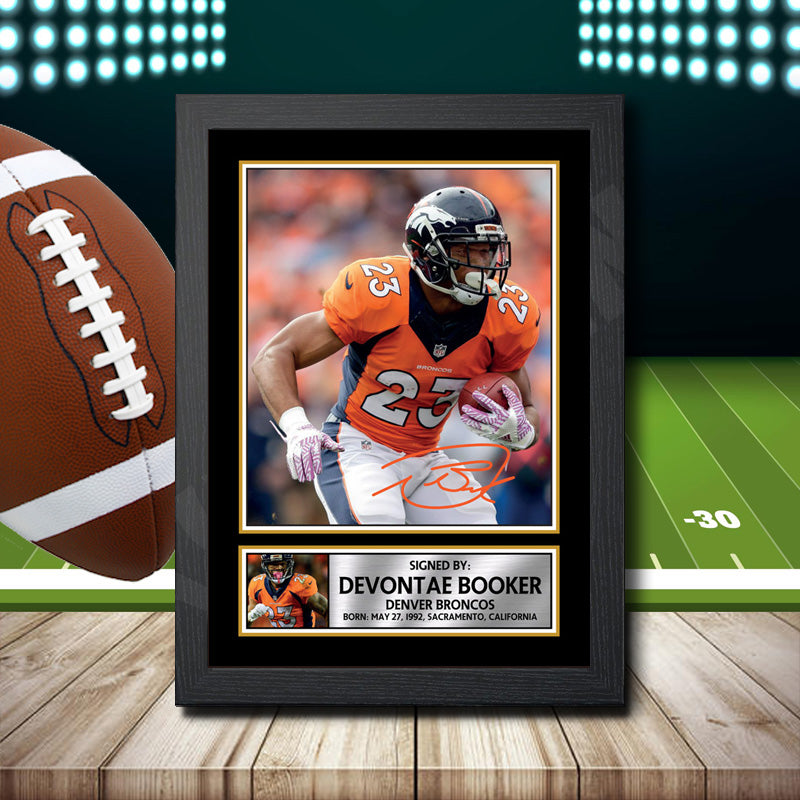 Devontae Booker – Printed Signature NFL Star Print – Devontae Booker