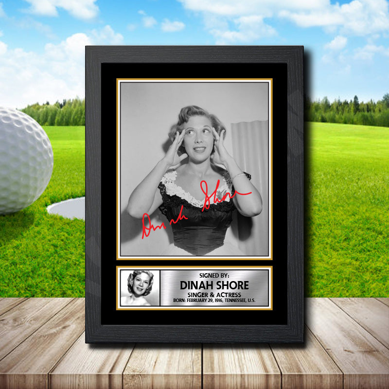 Dinah Shore Golf Printed Signature Poster Print Gift