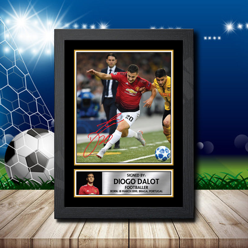 Diogo Dalot Printed Signature Footballers Star Poster Print Framed Wall Art Gift β Diogo Dalot Printed Signature Footballers Star Poster Print