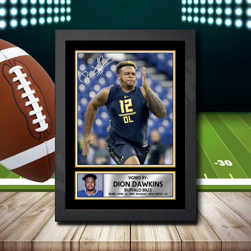 Dion Dawkins 2 – Printed Signature NFL Star Print – Dion Dawkins 2