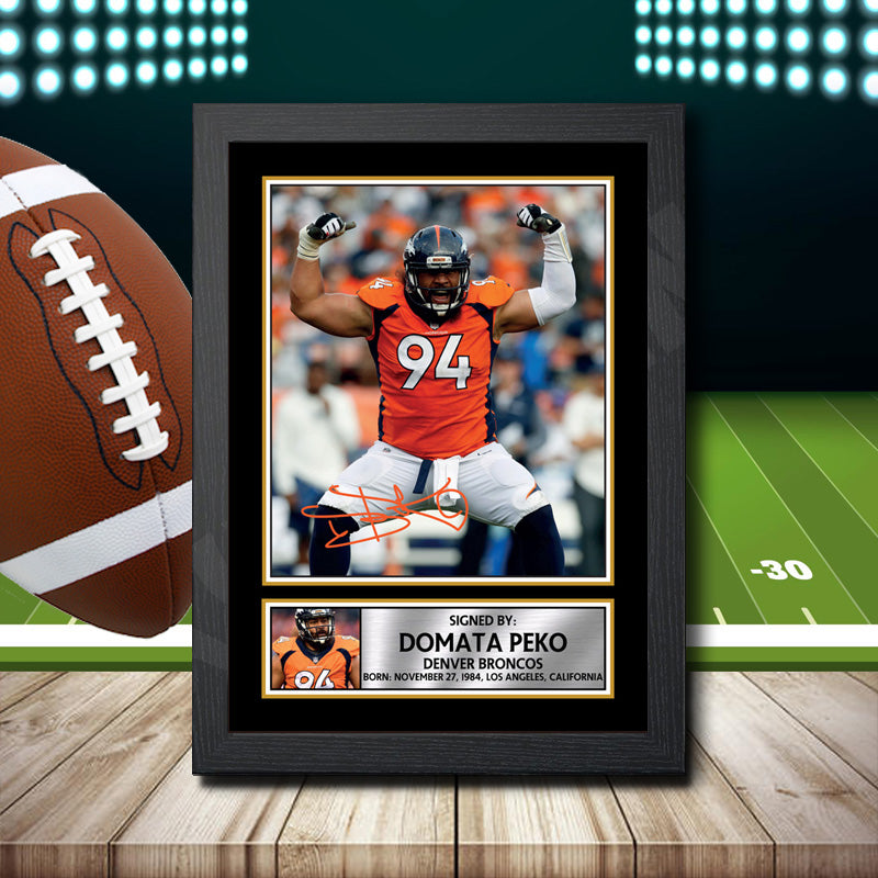 Domata Peko – Printed Signature NFL Star Print – Domata Peko