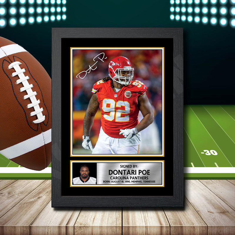 Dontari Poe 2 – Printed Signature NFL Star Print – Dontari Poe 2