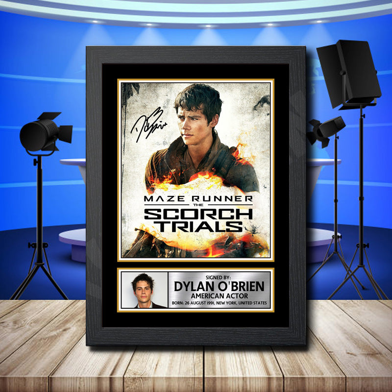 Dylan O'brien 2 Printed Signature Television Star Poster Print Framed Wall Art Gift – Dylan O'brien 2 Printed Signature Television Star Poster Print