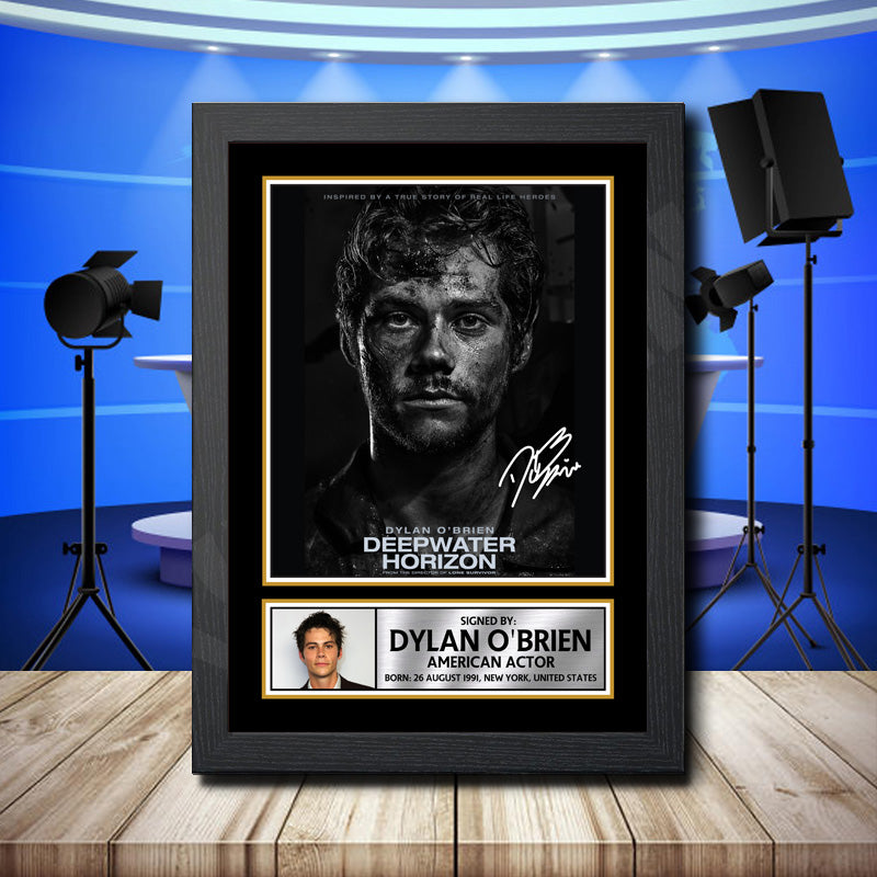 Dylan O'brien 3 Printed Signature Television Star Poster Print Framed Wall Art Gift β Dylan O'brien 3 Printed Signature Television Star Poster Print