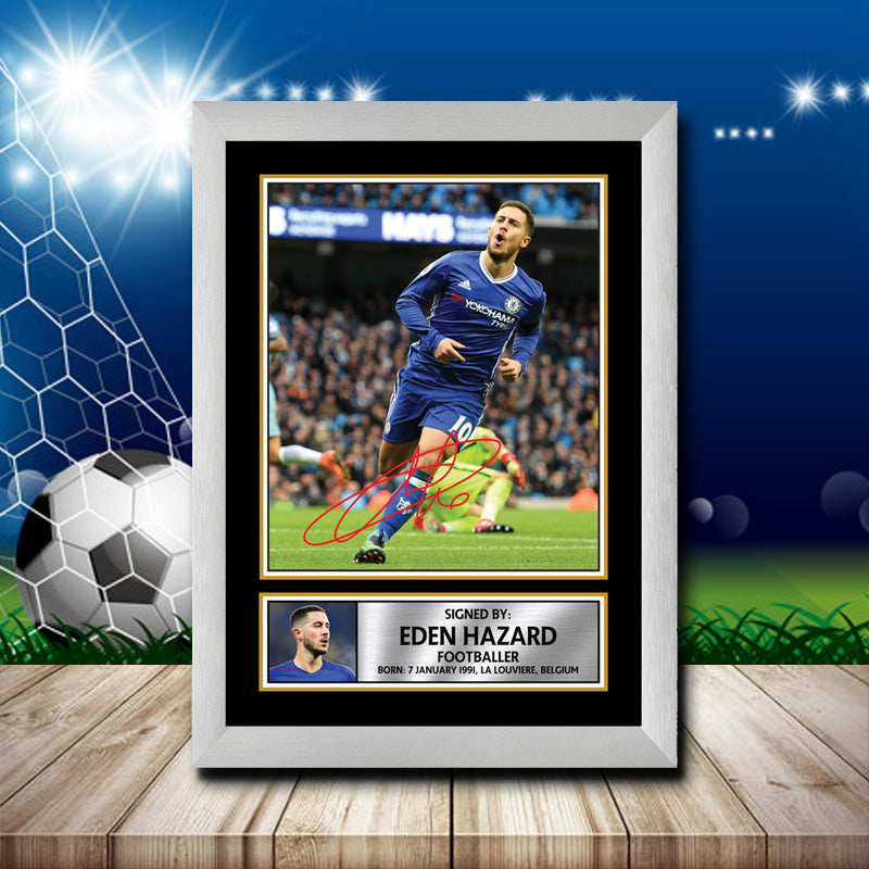 Eden Hazard 2 Printed Signature Footballers Star Poster Print Framed Wall Art Gift β Eden Hazard 2 Printed Signature Footballers Star Poster Print