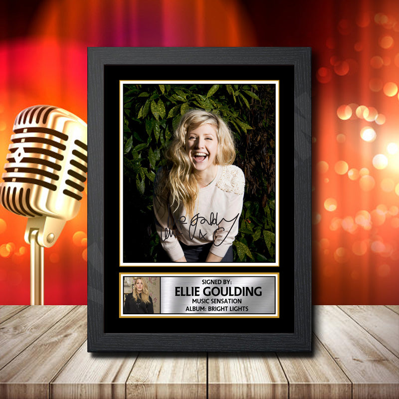 Ellie Goulding Bright Lights 1 Printed Signature Music Star Poster Print Framed Wall Art Gift – Ellie Goulding Bright Lights 1 Printed Signature Music Star Poster Print