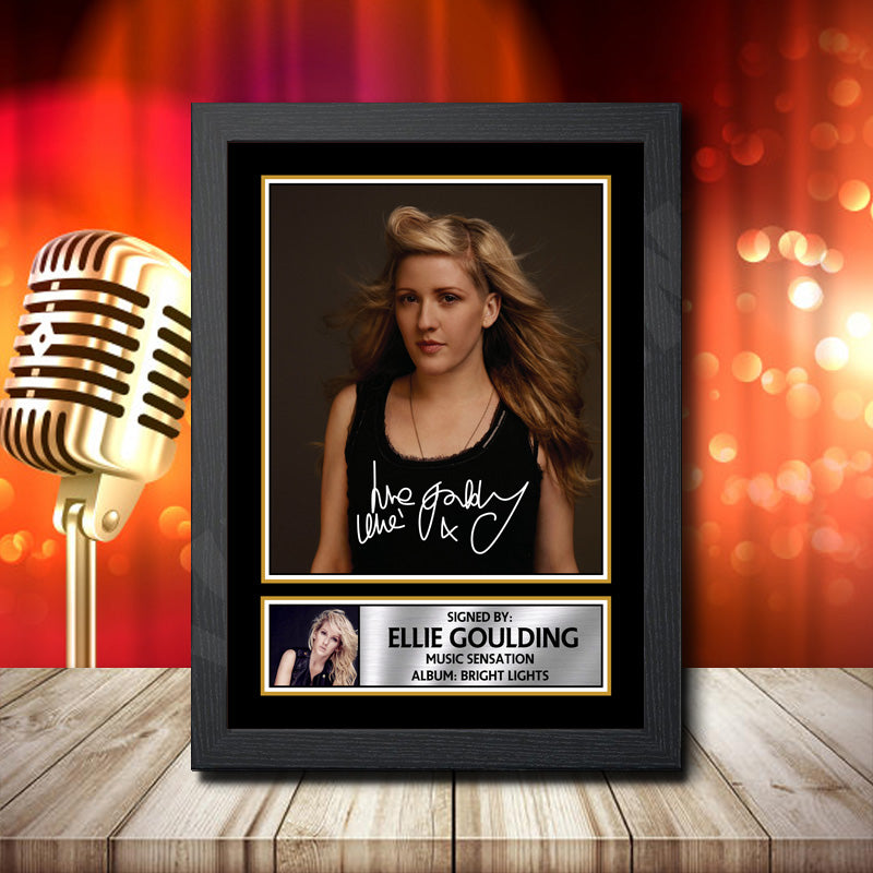 Ellie Goulding Bright Lights 2 Printed Signature Music Star Poster Print Framed Wall Art Gift – Ellie Goulding Bright Lights 2 Printed Signature Music Star Poster Print