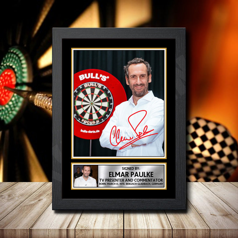Elmar Paulke 2 Printed Signature Darts Star Poster Print Framed Wall Art Gift – Elmar Paulke 2 Printed Signature Darts Star Poster Print