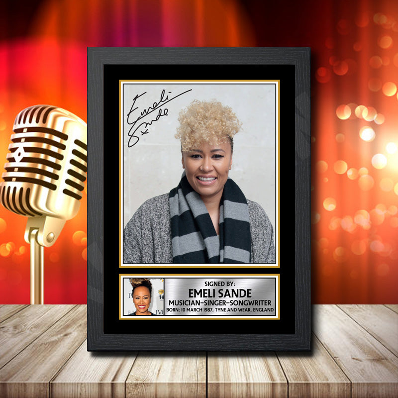Emeli Sande 1 – Printed Signature Music Star Print – Emeli Sande 1