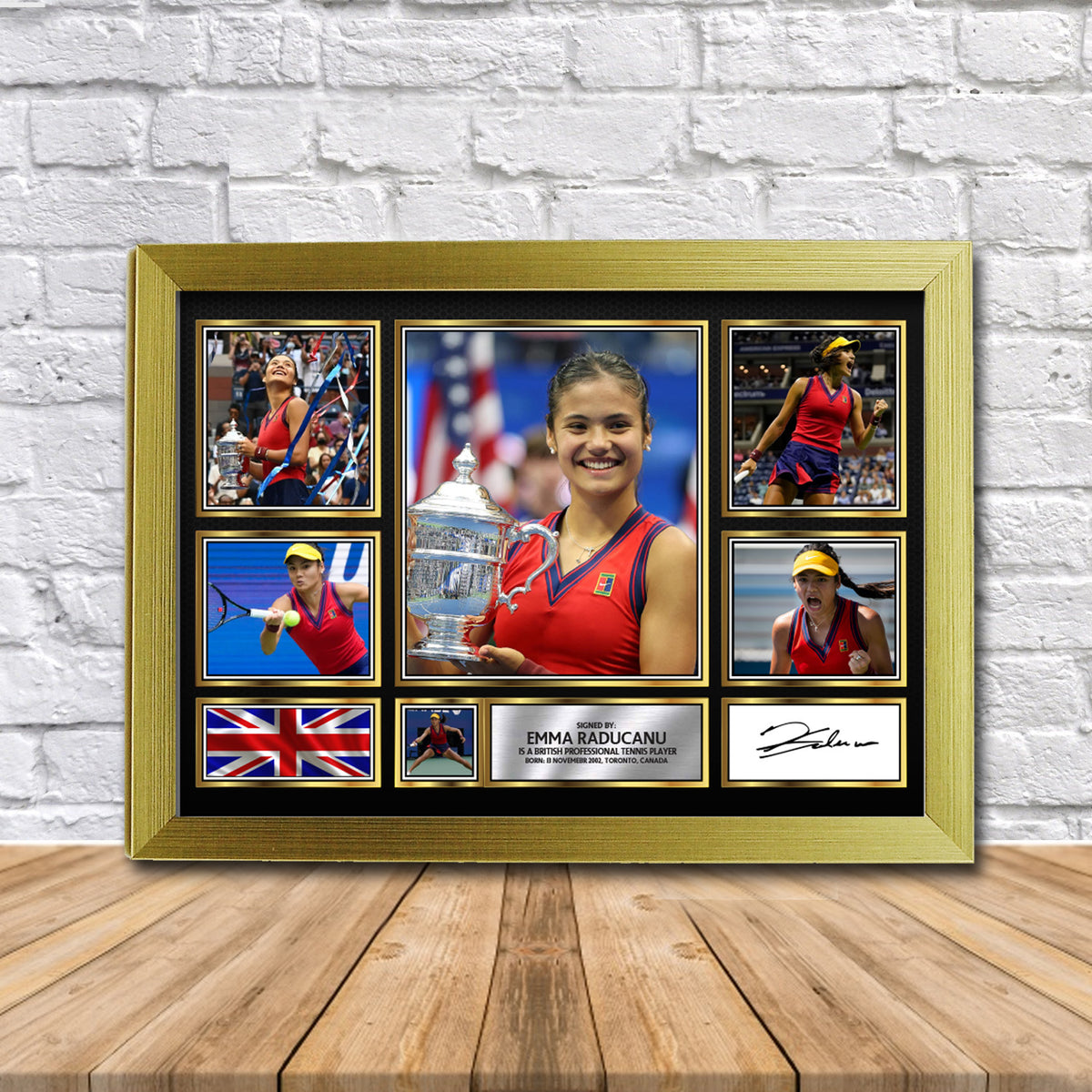 Emma Raducanu Tennis Gift Framed Printed Signature Star Poster Print Wall Art Gift – Emma Raducanu Tennis Gift Framed Printed Signature Star Poster Print Wall Art