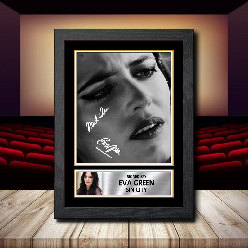 Eva Green Sin City Printed Signature Movie Star Poster Print Framed Wall Art Gift β Eva Green Sin City Printed Signature Movie Star Poster Print