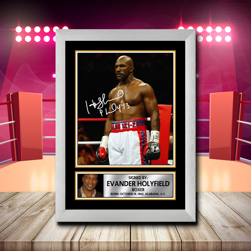 Evander Holyfield 2 Printed Signature Boxing Star Poster Print Framed Wall Art Gift β Evander Holyfield 2 Printed Signature Boxing Star Poster Print