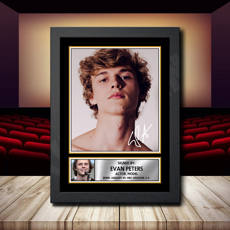 Evan Peters Printed Signature Movie Star Poster Print Framed Wall Art Gift β Evan Peters Printed Signature Movie Star Poster Print