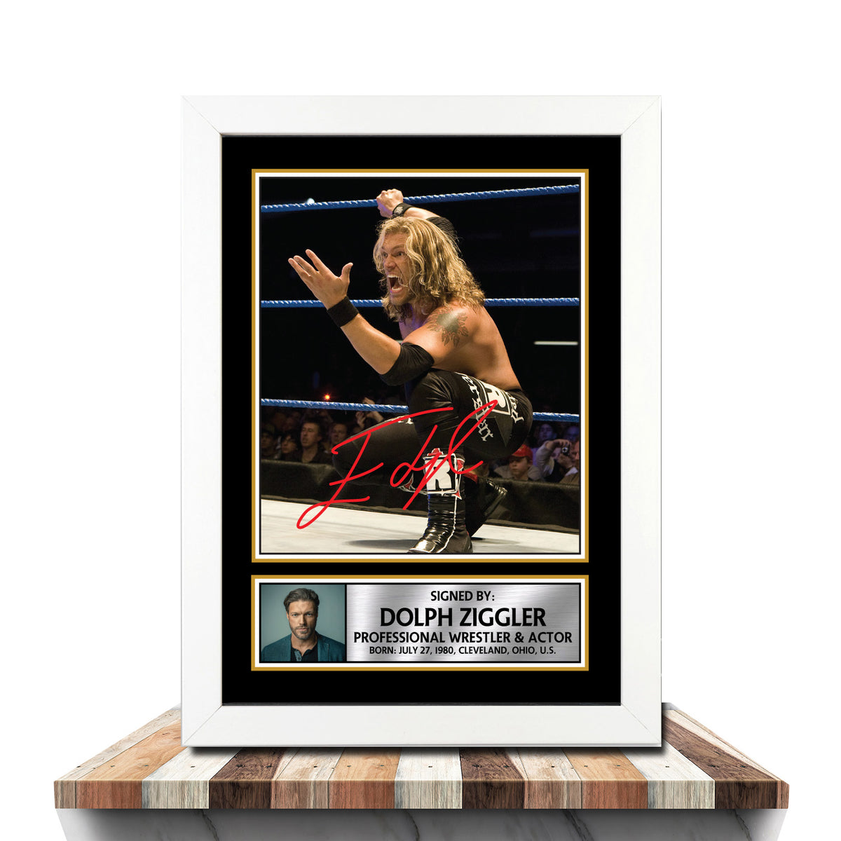 Edge M995 Wrestling Printed Signature Poster Print Gift