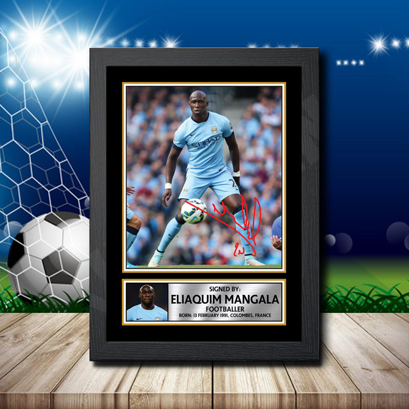 Eliaquim Mangala Printed Signature Footballers Star Poster Print Framed Wall Art Gift – Eliaquim Mangala Printed Signature Footballers Star Poster Print