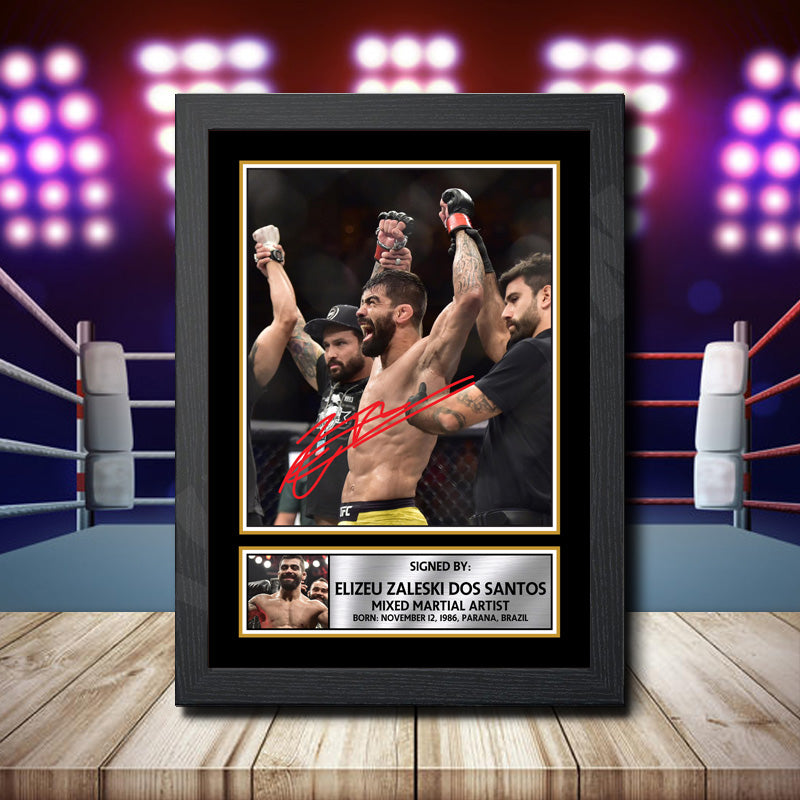 Elizeu Zaleski Dos Santos 2 Printed Signature Ufc Star Poster Print Framed Wall Art Gift – Elizeu Zaleski Dos Santos 2 Printed Signature Ufc Star Poster Print