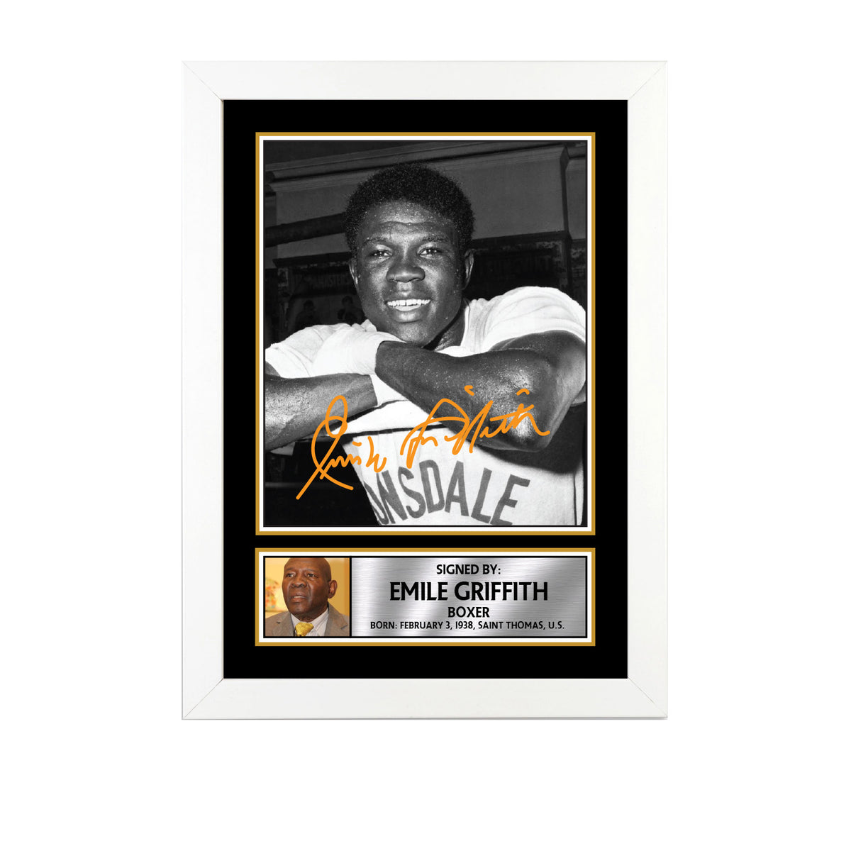Emile Griffith M688 Boxing Printed Signature Poster Print Gift