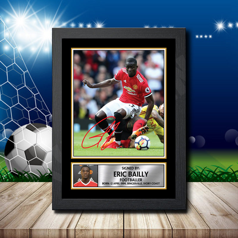 Eric Bailly Printed Signature Footballers Star Poster Print Framed Wall Art Gift – Eric Bailly Printed Signature Footballers Star Poster Print