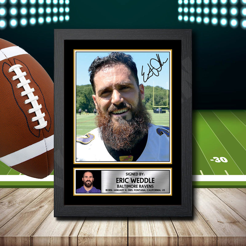Eric Weddle 1 – Printed Signature NFL Star Print – Eric Weddle 1