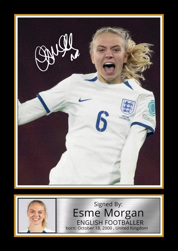 Esme Morgan Printed Signature Football Poster Print