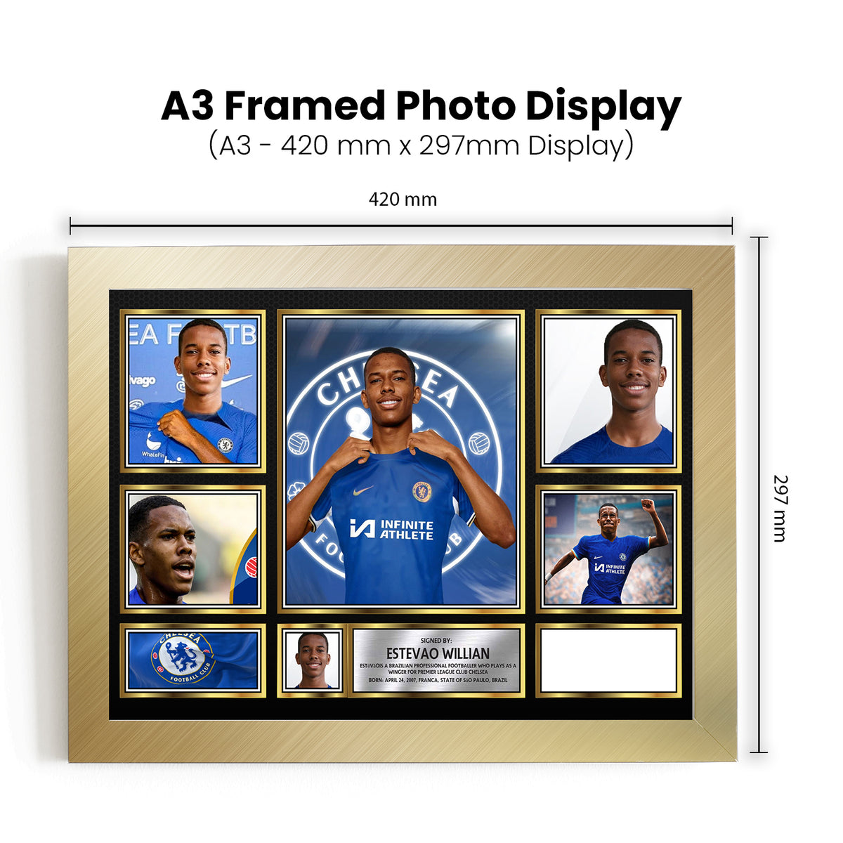 Estevao Willian Printed Signature Football Poster Print