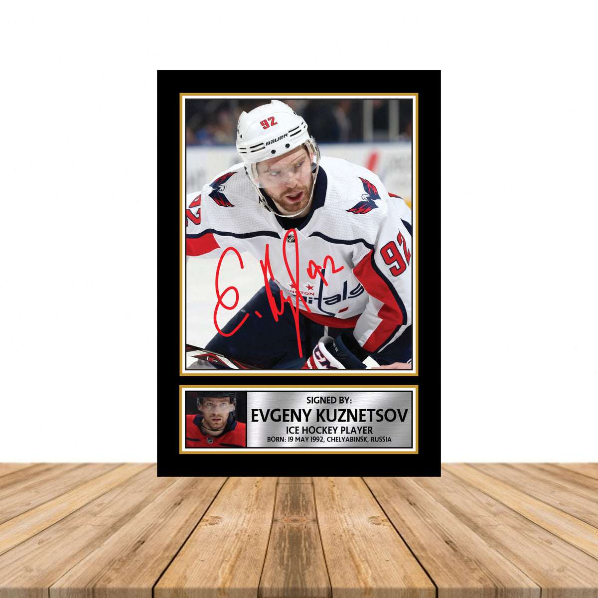 Evgeny Kuznetsov Ice Hockey Printed Signature Poster Print Gift