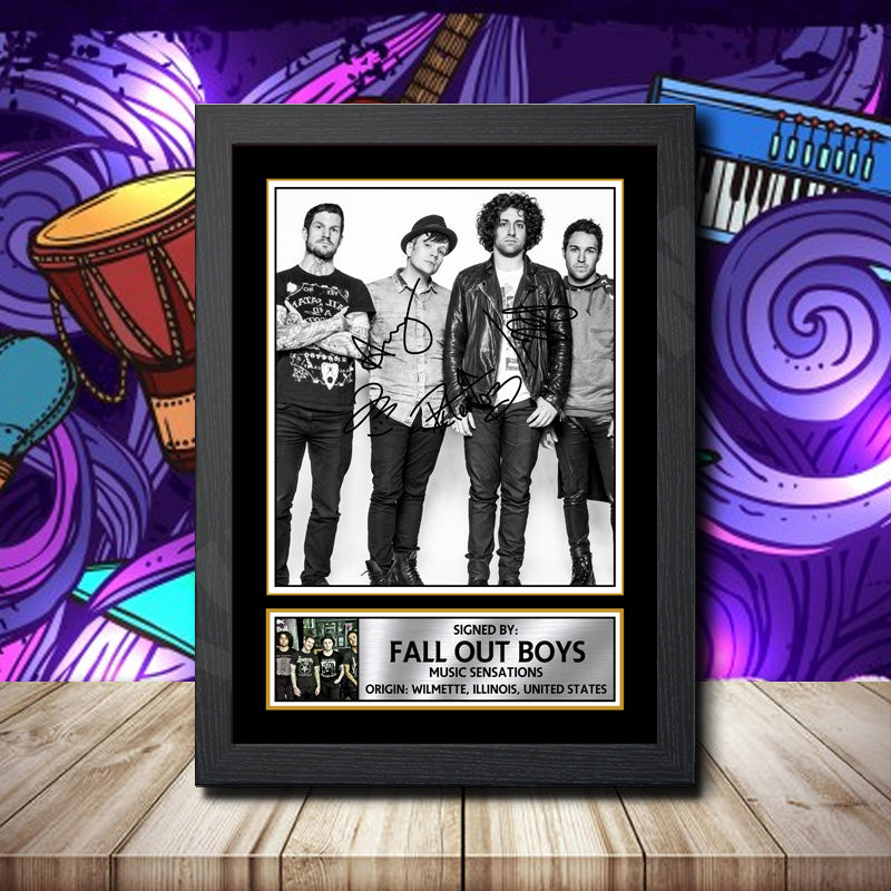 Fall Out Boys 1 Printed Signature Rock-Bands Star Poster Print Framed Wall Art Gift – Fall Out Boys 1 Printed Signature Rock-Bands Star Poster Print